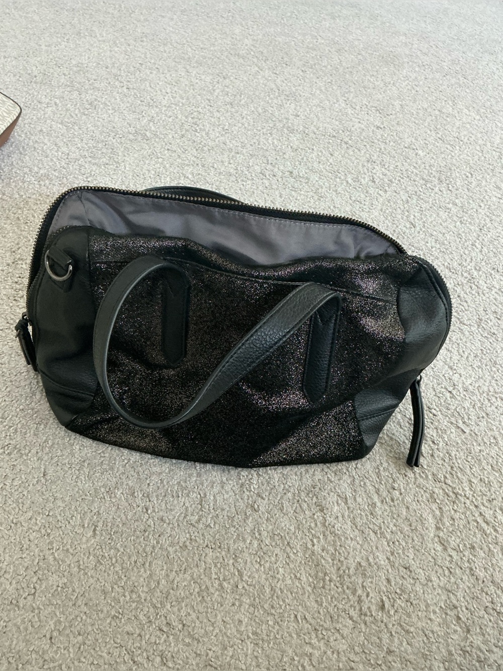 Fossil Black Glitter Shoulder Bag